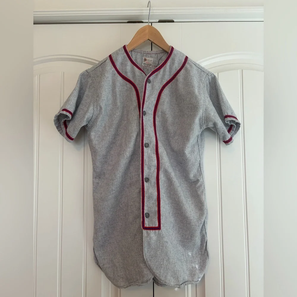 Felco New York Vintage Jersey Gray Number 1 Stitched Size Small
